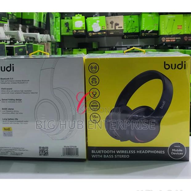 Budi Ep50b Bluetooth Wireless Headphones With Bass Stereo