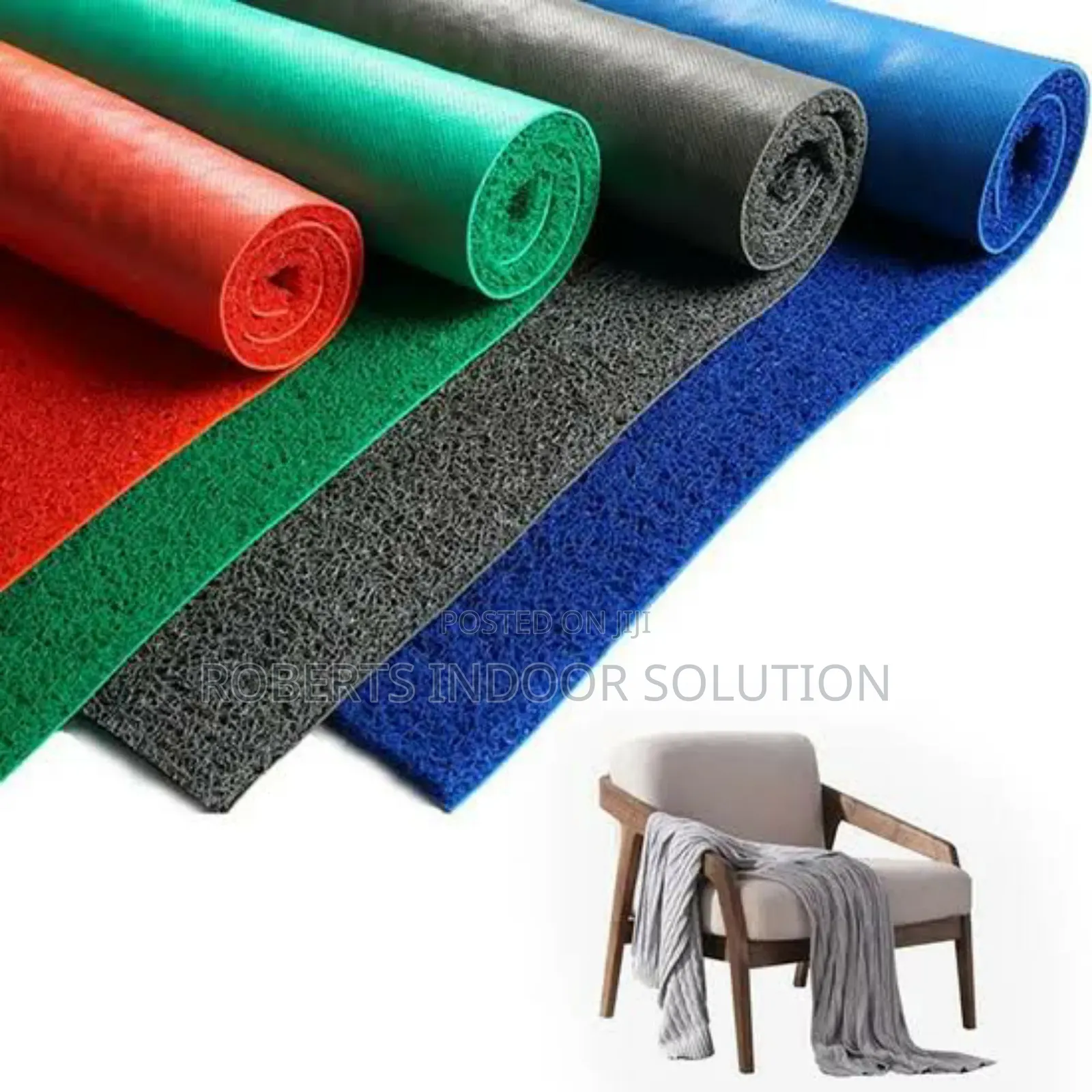 Red PVC Spaghetti Coil Mat – 1.2m Wide | Bold, Durable