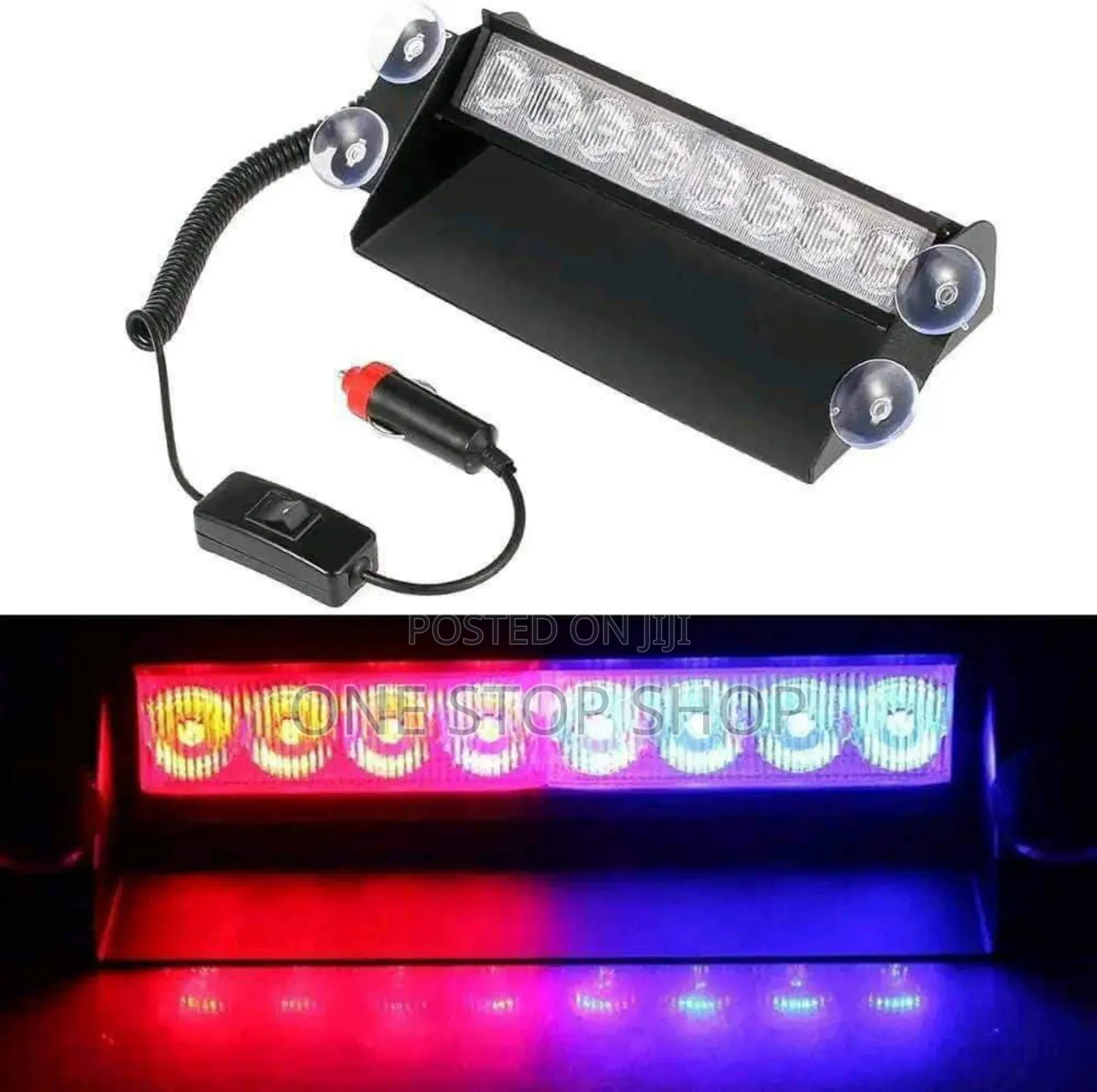 4xblue 4xred Led Warning Police Vip Windscreen Light