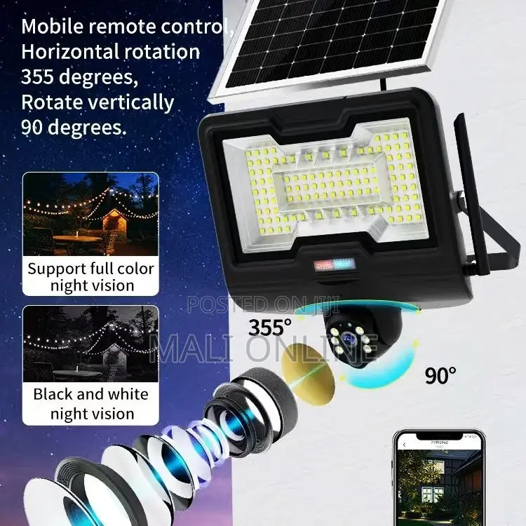 Solar-powered Led Street Flood Light With 4g Cctv Camera