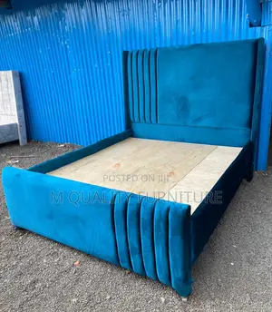 Royal Blue 5 by 6 Modern Bed