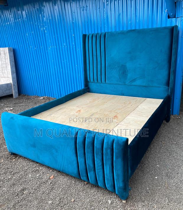 Royal Blue 5 by 6 Modern Bed