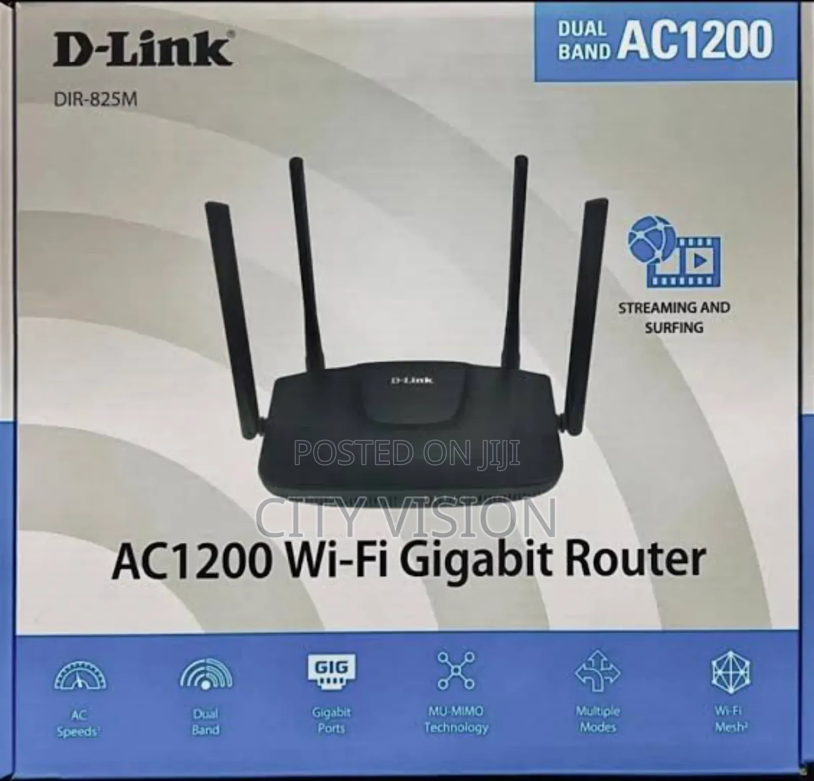 D-Link Ac1200 Dual Band Gigabit Wifi 5 Router Dir-825m