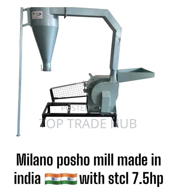 Imported Milano Posho Mill With STCL 7.5hp Electric Motor - main view