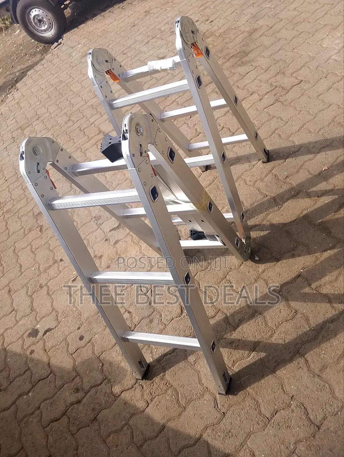 4 by 3 Aluminium Multi-Folding Ladder, Multipurpose Ladder