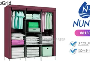 Nunix 88130 3-Column Metallic Wardrobe in Different Colors