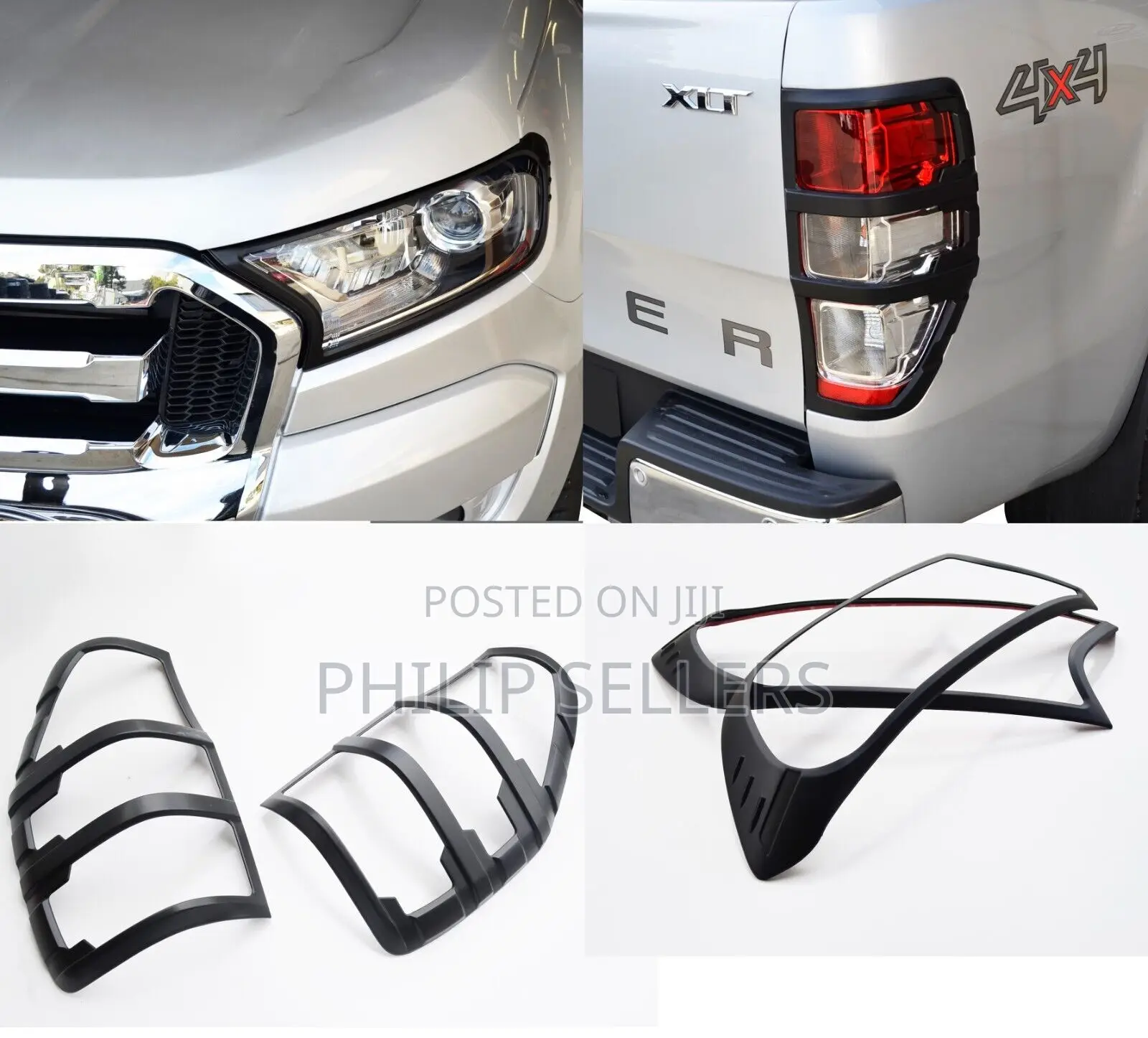 Ford Raptor 2019-2022 Matt Black Rear Light Covers