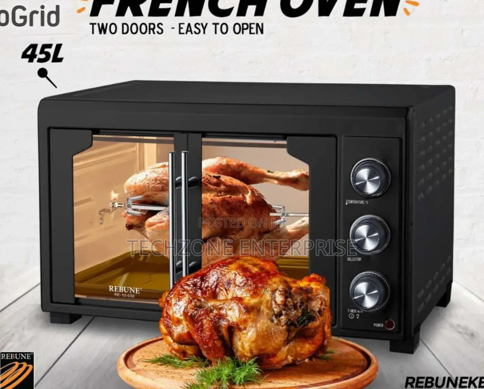 Rebune Re-10-030 45l French Door Oven With 2800 Watts