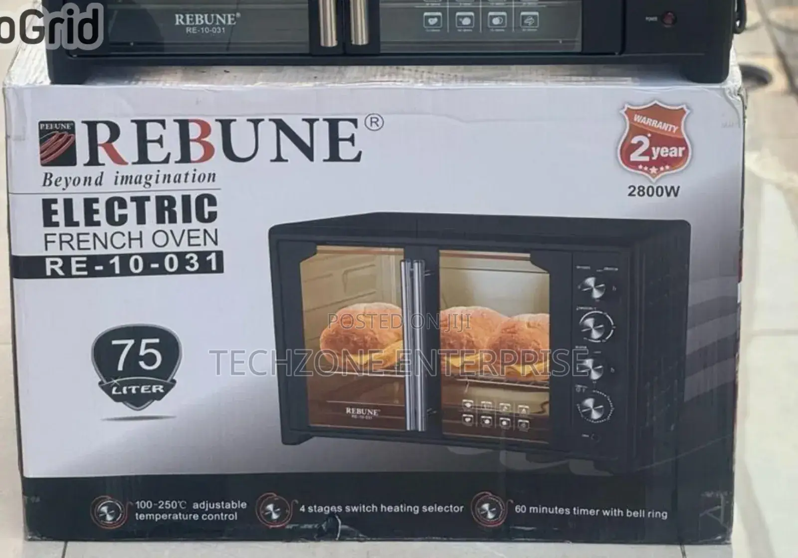 Rebune Re-10-031 75l French Door Oven With Timer