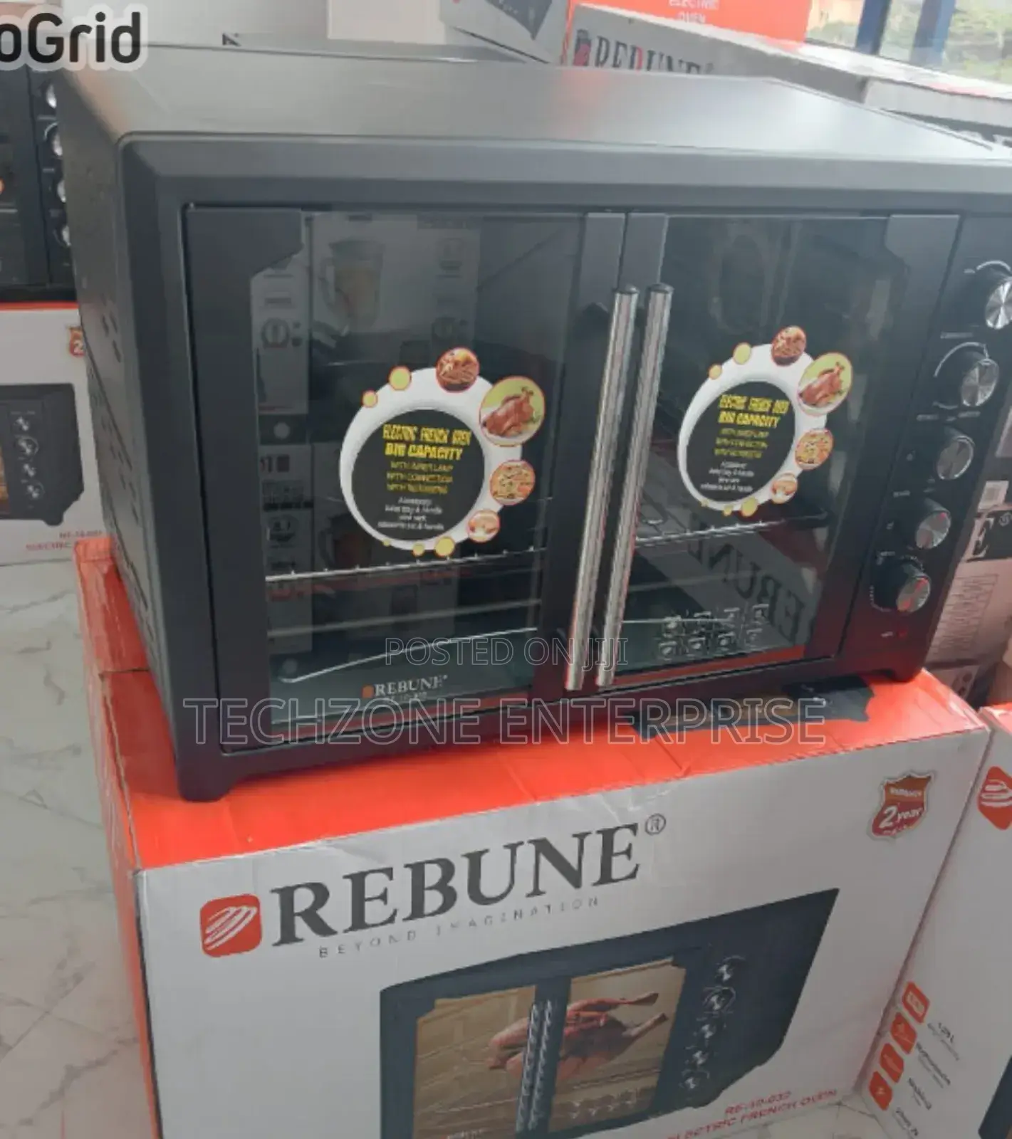 Rebune Re-10-033 French Oven 120 Liters, Black