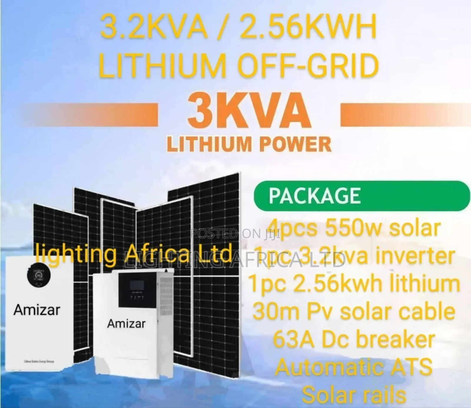 Boma 2.65kwh Lithium Battery - 3.2kva Hybrid Inverter Off-Grid System
