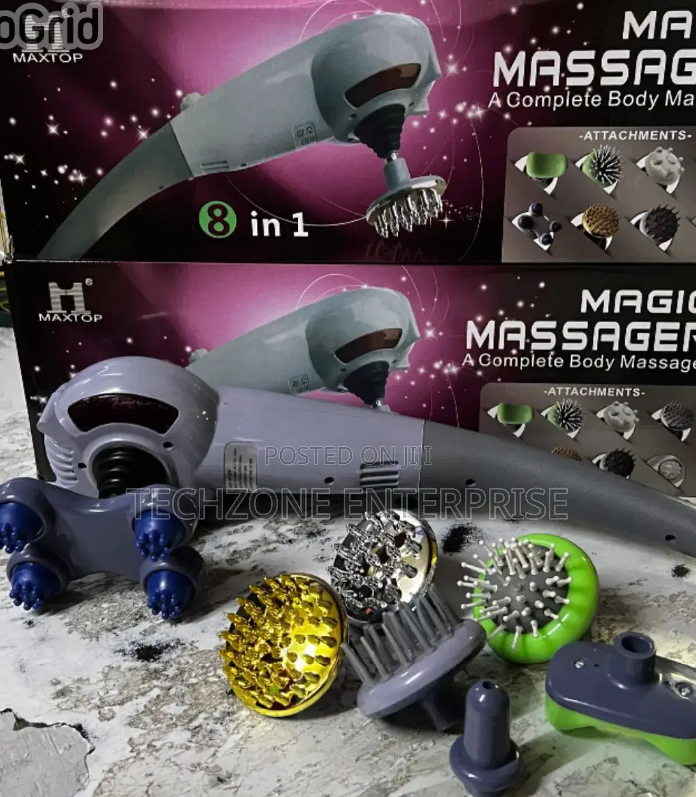 Hand Held 8 in 1 Magic Full Body Massager 