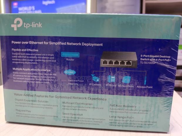Tp-Link 5-Port Gigabit Desktop Switch With 4-Port Poe+ - thumbnail 3