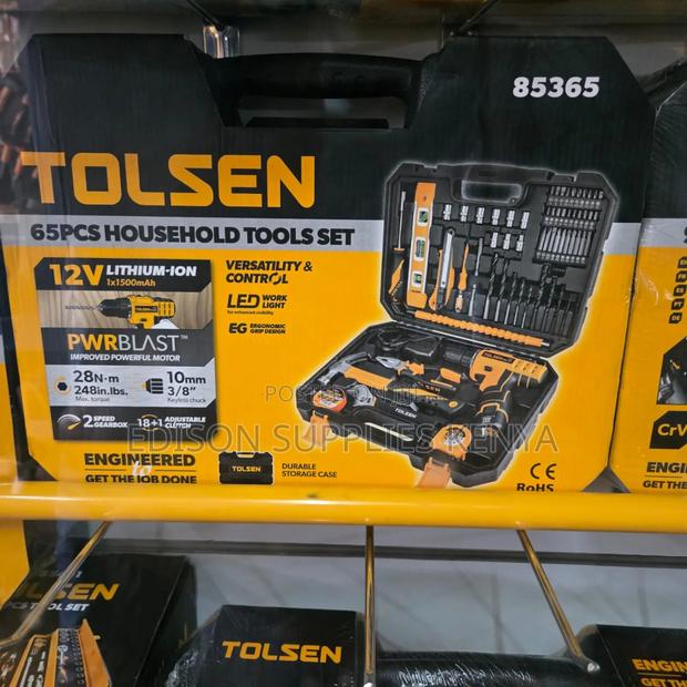 Cordless Drill Tool Sets Tolsen 65pcs Household Tools Set Drills - thumbnail 10