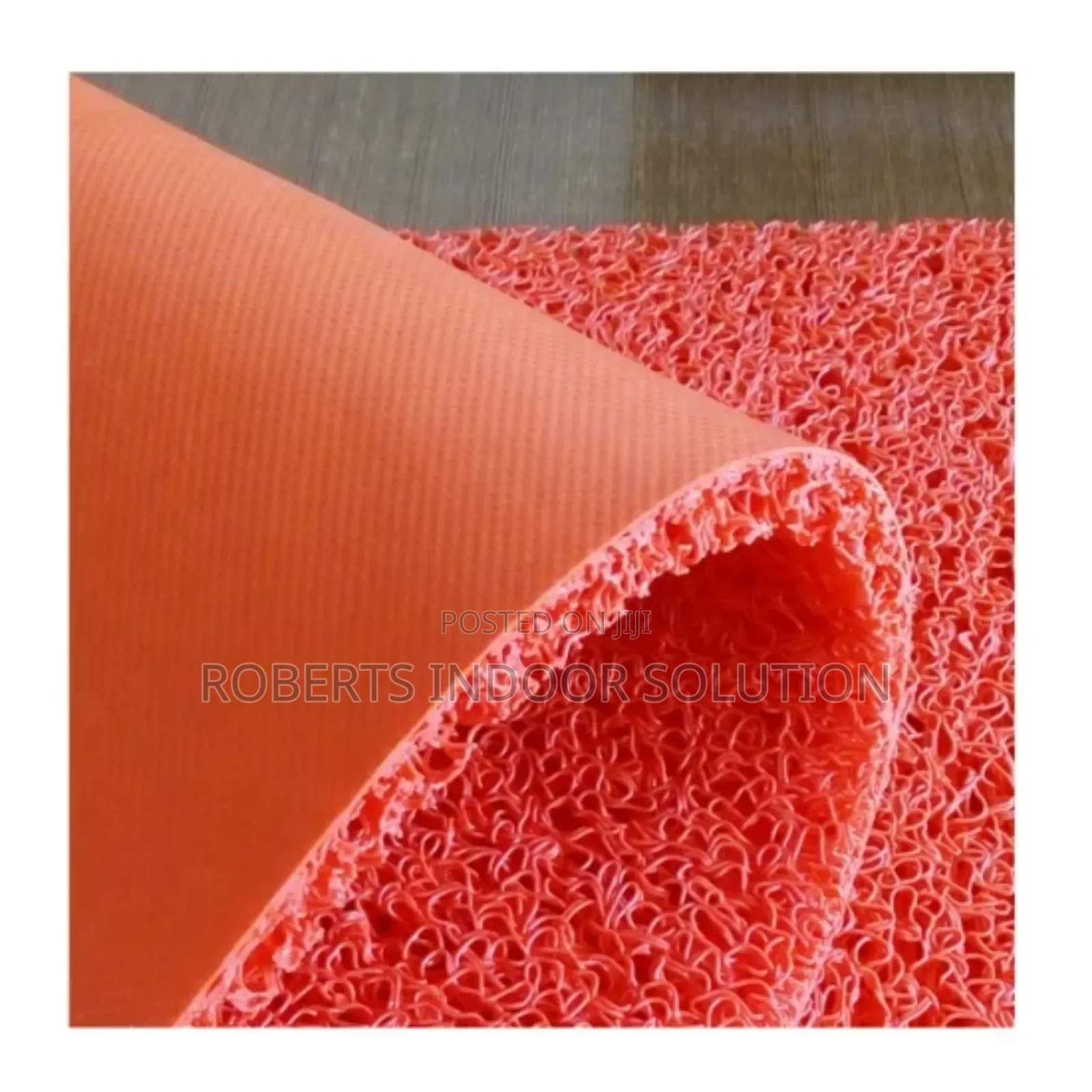 Bright Red PVC Shopfront Mat , Clean Slip-Resistant