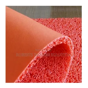 Bright Red PVC Shopfront Mat , Clean Slip-Resistant