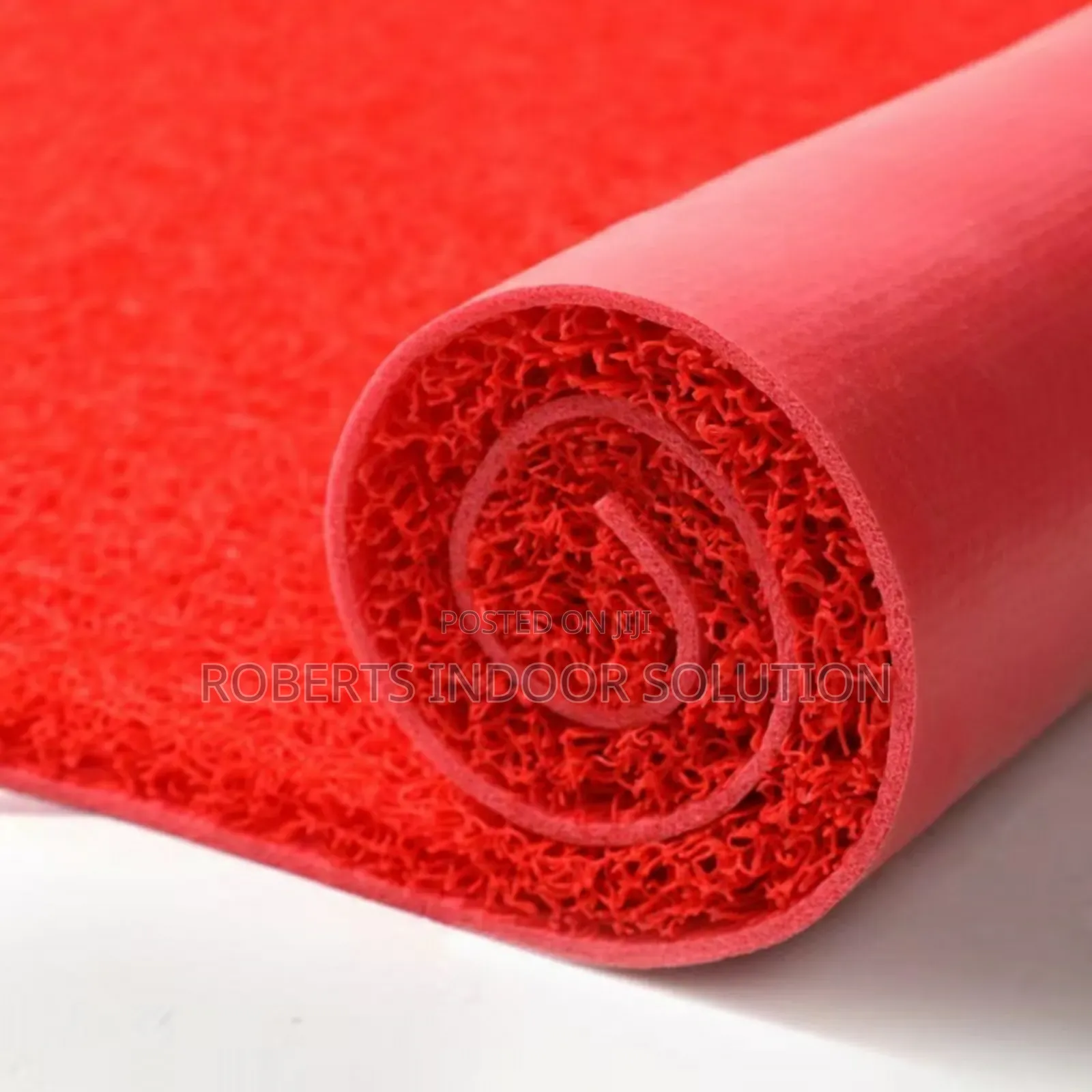 Bright Red PVC Shopfront Mat , Clean Slip-Resistant