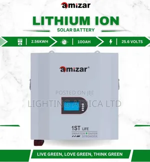 2.56kwh /24v (100ah) Amizar Lithium Ion Battery 6000 Cycle