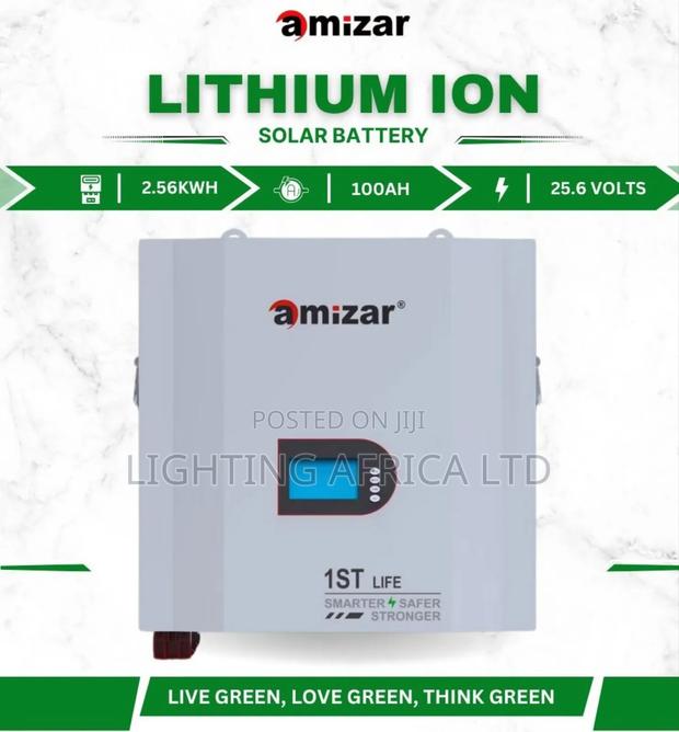 2.56kwh /24v (100ah) Amizar Lithium Ion Battery 6000 Cycle