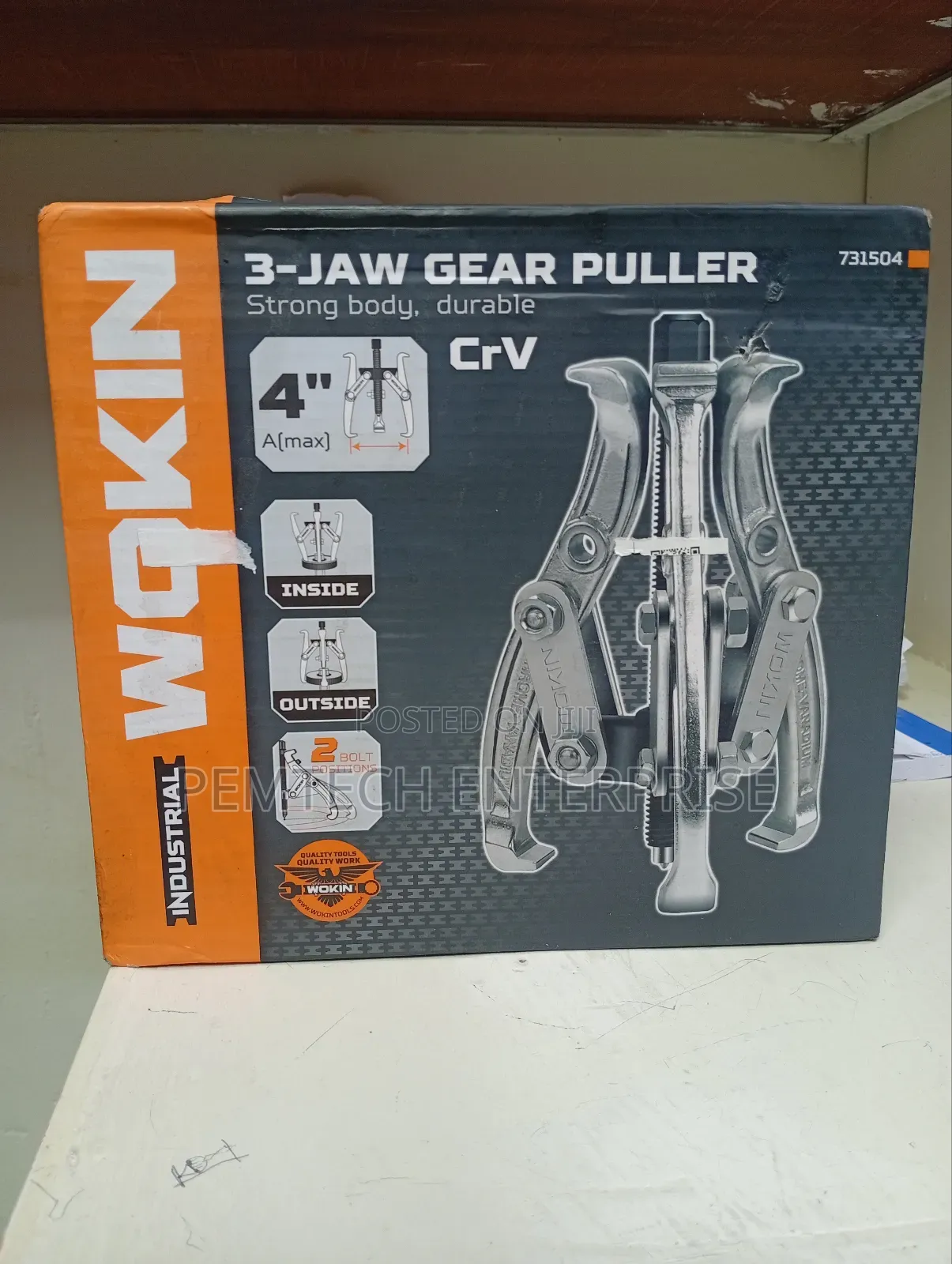 Wokin 3-Jaw Gear Puller, 4-Inch Industrial