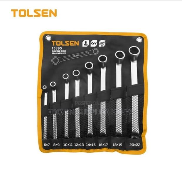 Offset Ring Spanner Tolsen Double Ring Spanners Set 8pcs - thumbnail 2