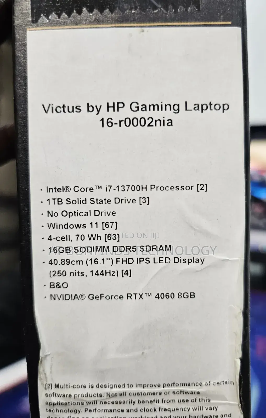 New Laptop HP Victus 16 16GB Intel Core i7 SSD 512GB