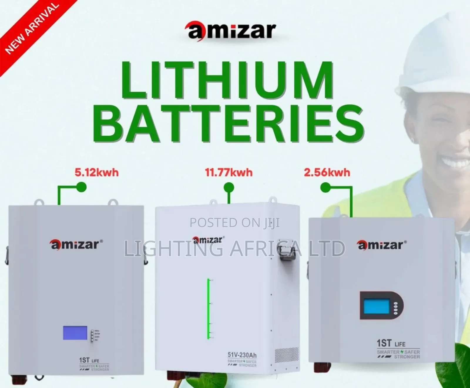 11.77kwh - 48v (230ah) Amizar Lithium Ion Battery 6000 Cycle