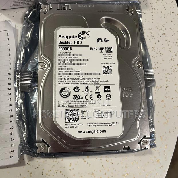 Seagate 2tb Desktop Hard Disk -internal - main view