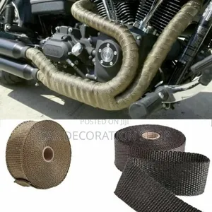 15m Titanium Exhaust Heat Wrapgold High Temp Insulating Tape