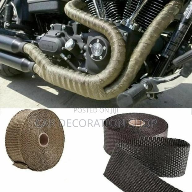 15m Titanium Exhaust Heat Wrapgold High Temp Insulating Tape