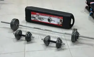 50kg/York Barbell and Dumbbell Set (Black)