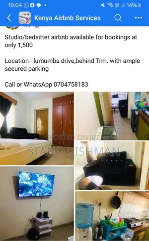 Furnished Studio Apartment in Roysambu, Nairobi for rent