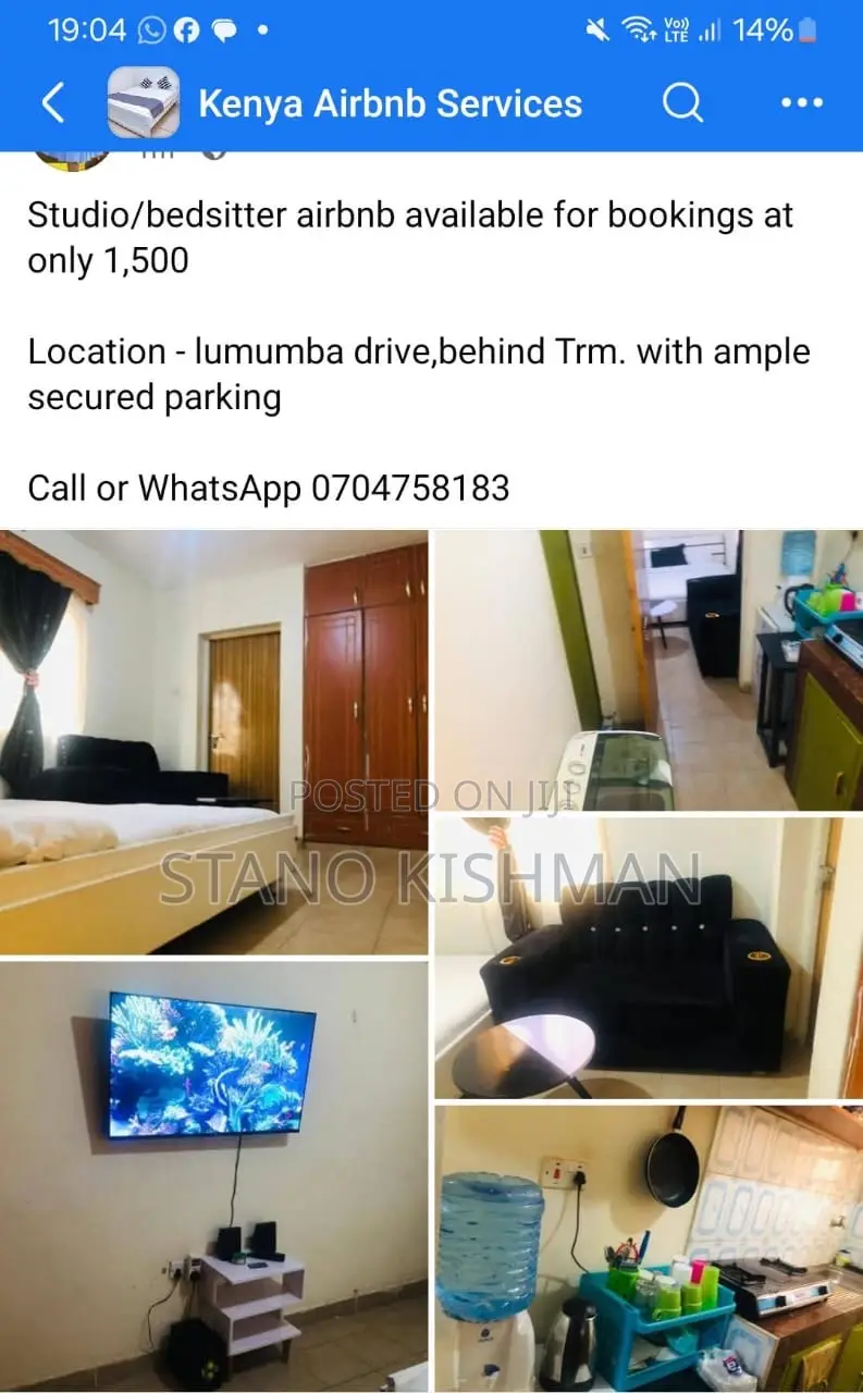 Furnished Studio Apartment in Roysambu, Nairobi for rent