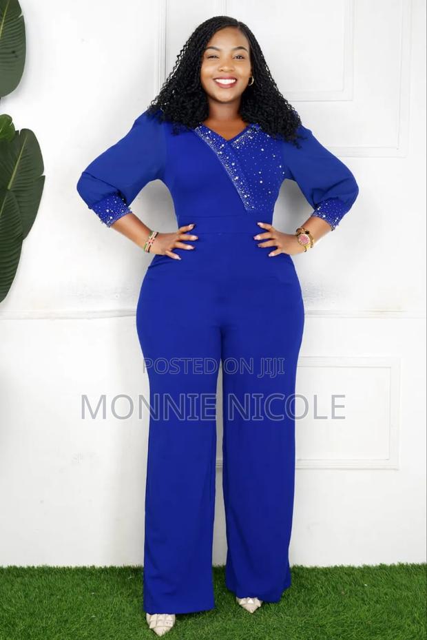 Royal Blue Office Jumpsuit - main view