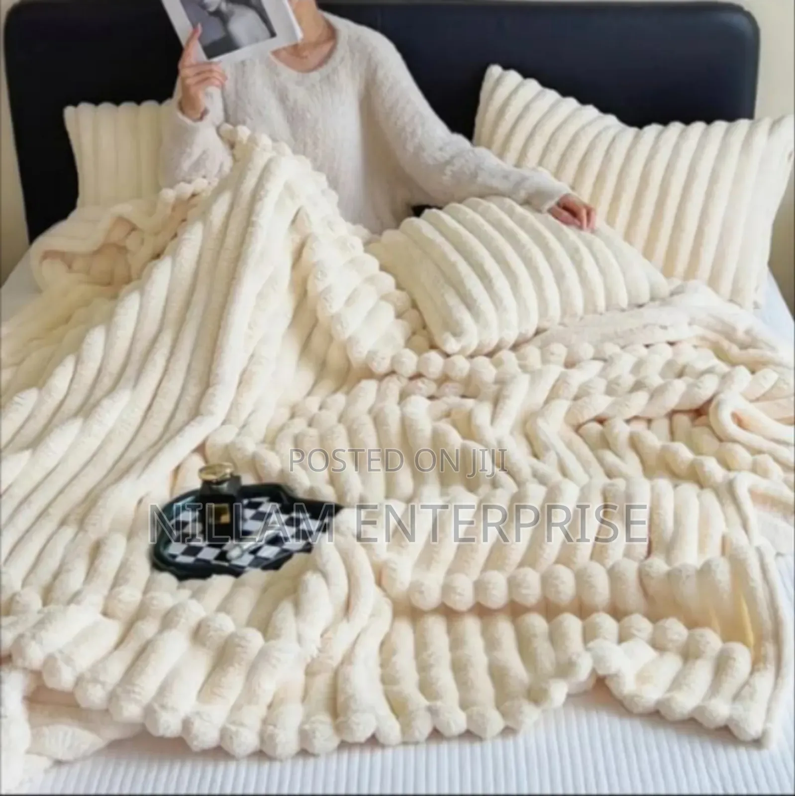 Winter Plain Throw Blanket