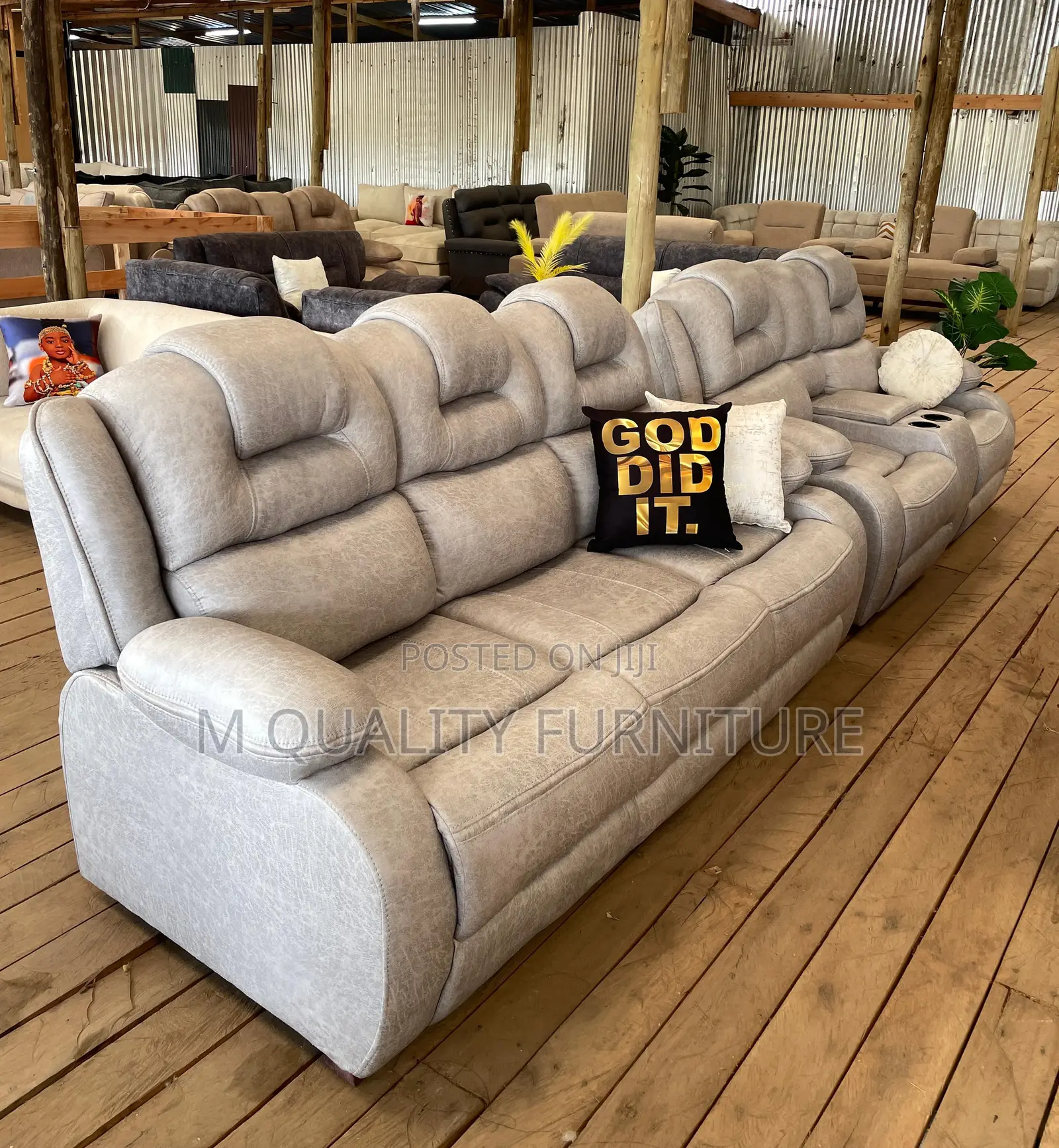 5 Seater Semi Recliner Sofa Set