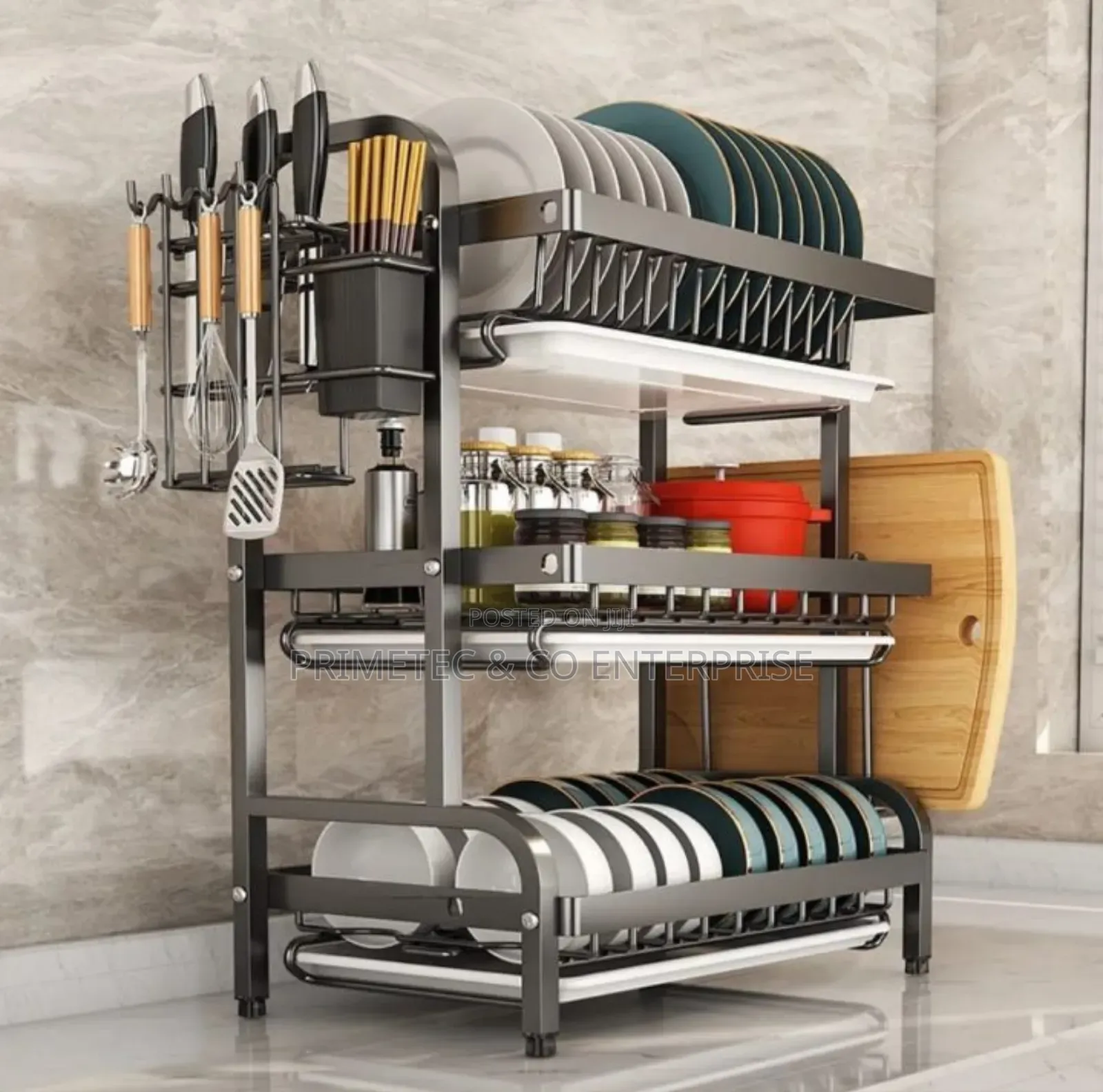 3 Tier High Quality Carbon Steel Dish Rack