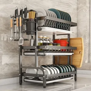 3 Tier High Quality Carbon Steel Dish Rack