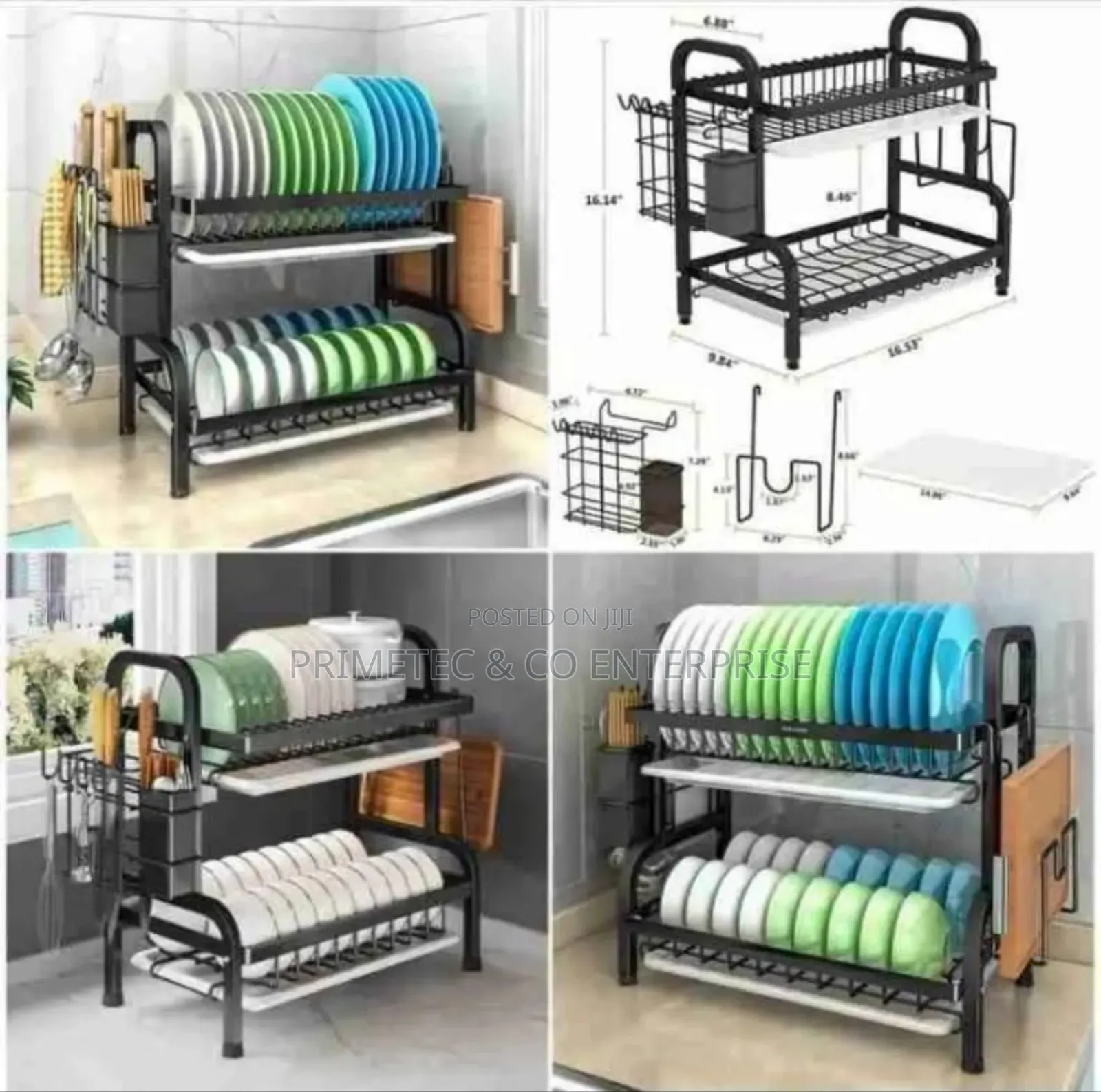 2 Tier High Quality Carbon Steel Dish Rack