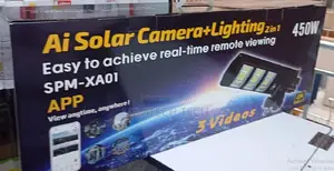 PTZ 360 Solar Camera 450wattsfloodlight
