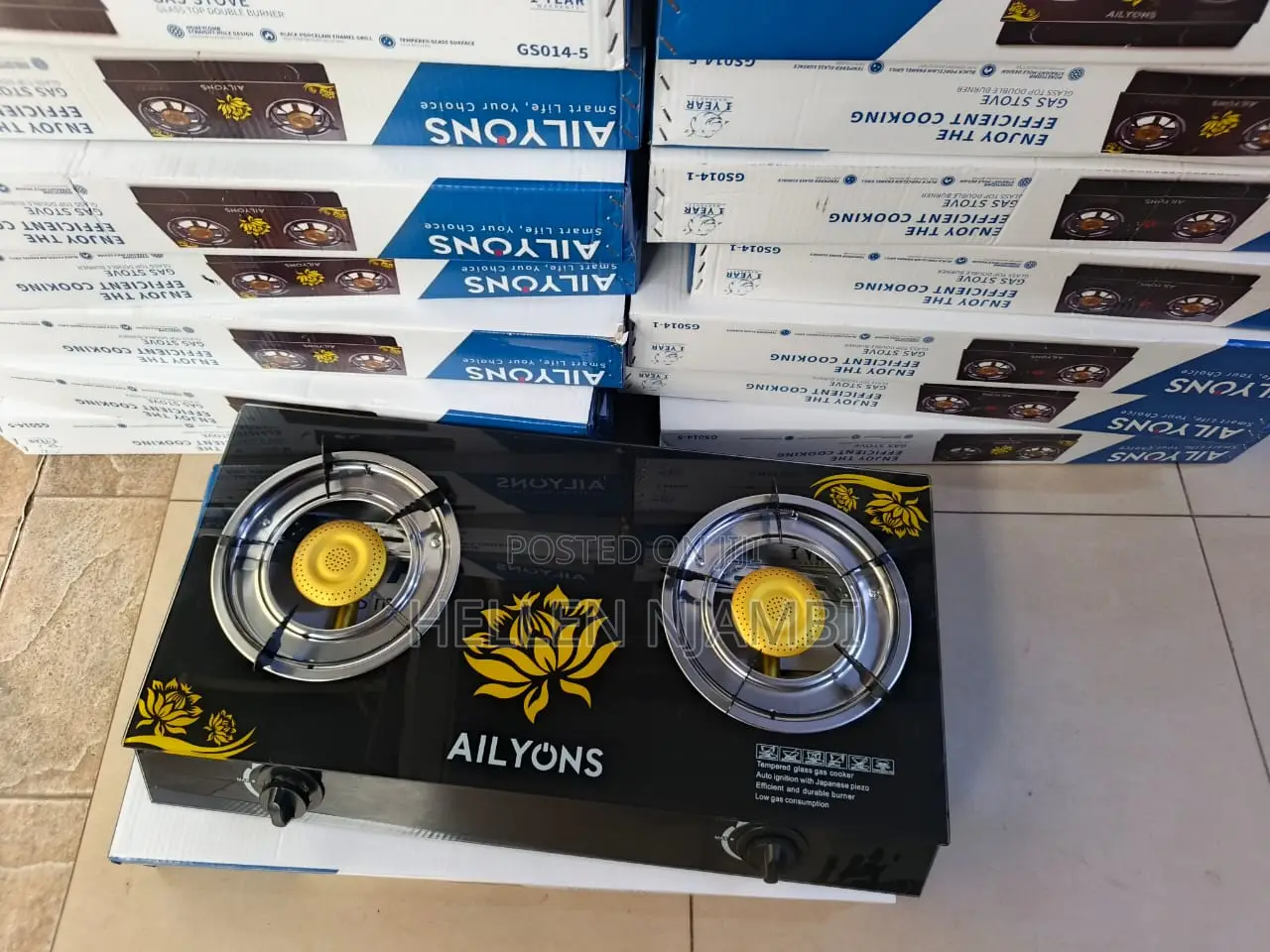 Ailyons Glass Top Double Burner Cooker