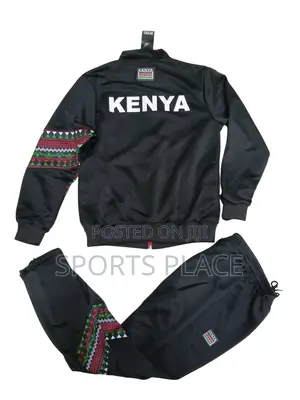 Kenya Tracksuits for Men and Women - Black Team Kenya Tracks