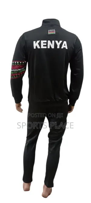 Kenya Tracksuits for Men and Women - Black Team Kenya Tracks
