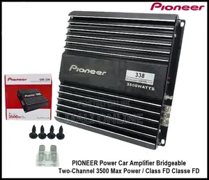 Pioneer Gm-338 2-channel Car Amplifier 3500w Max Bridgeable