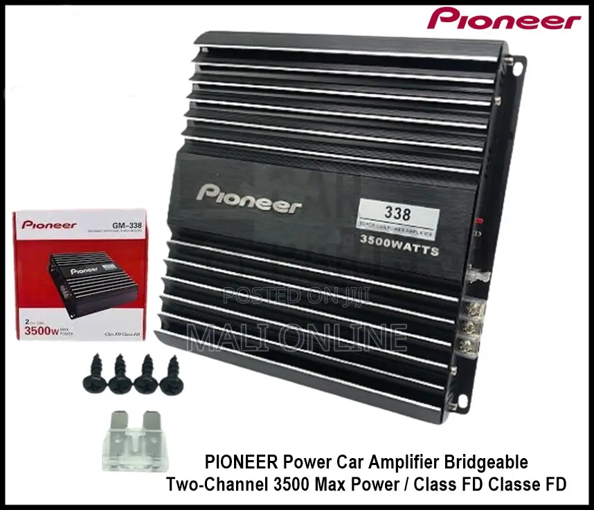 Pioneer Gm-338 2-channel Car Amplifier 3500w Max Bridgeable