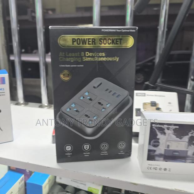 8 In 1 Powermax Extension With Usb And Usb Ports