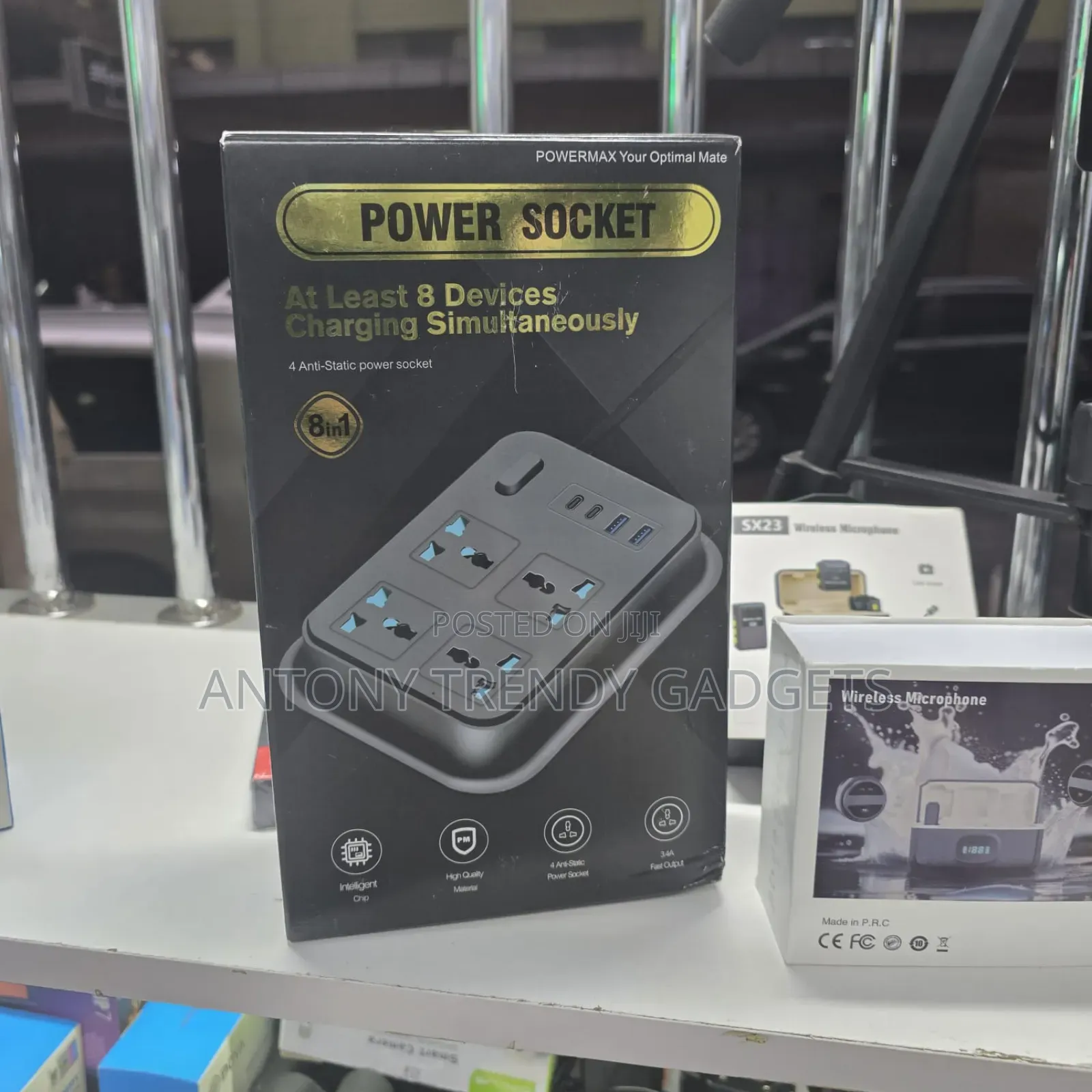 8 In 1 Powermax Extension With Usb And Usb Ports