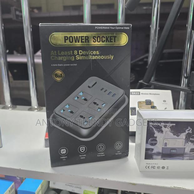 8 In 1 Powermax Extension With Usb And Usb Ports - thumbnail 3