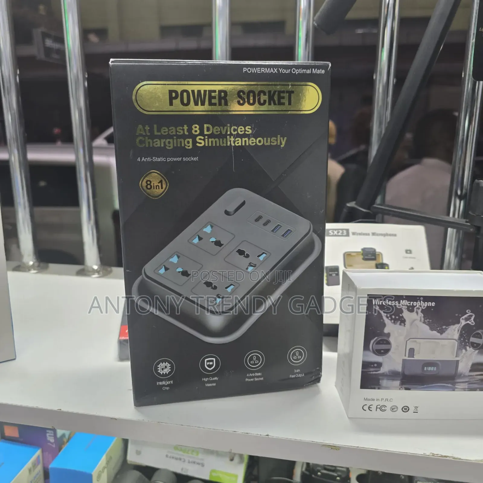 8 In 1 Powermax Extension With Usb Ports