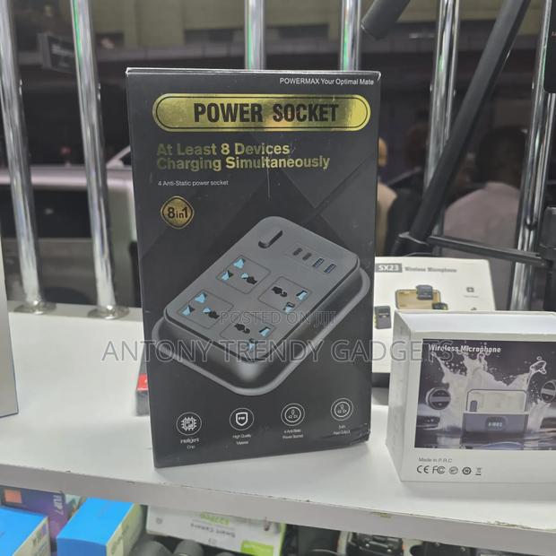 8 In 1 Powermax Extension With Usb Ports - main view